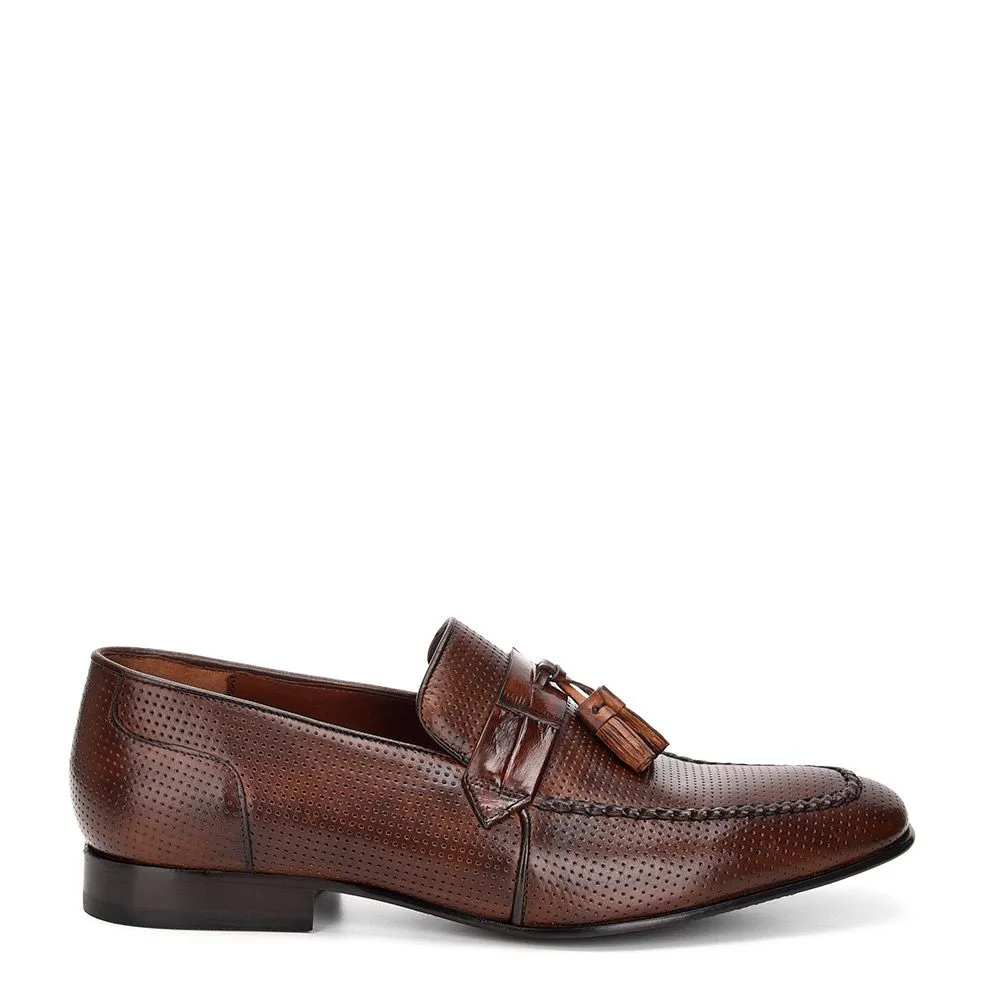 1X4TVLP - Cuadra almond casual fashion leather tassel loafers for men