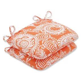 Addie Terra Cotta Rounded Corners Seat Cushion (Set Of 2)