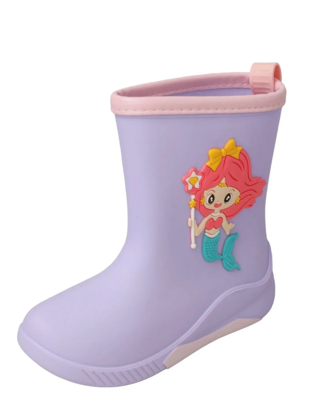 Adorable Purple Mermaid Rain Boots For Girls