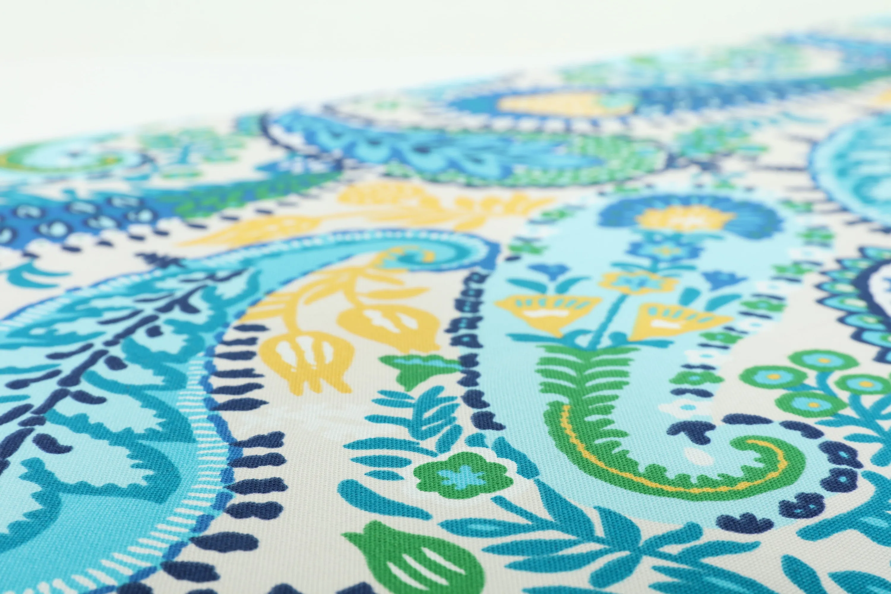 Amalia Paisley Blue Over-sized Rectangular Throw Pillow (Set of 2)
