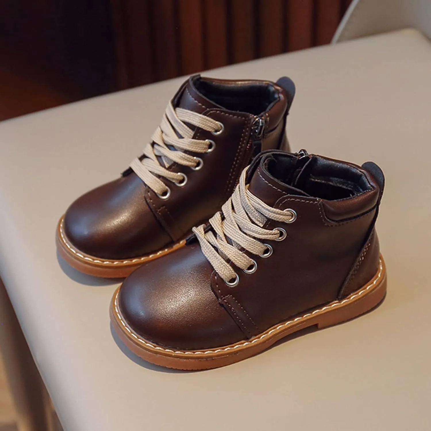 Autumn and Winter Children Boots Boys and Girls Ankle Boots Non Slip Side Zipper High Top Umbrella for Girls Boot Set