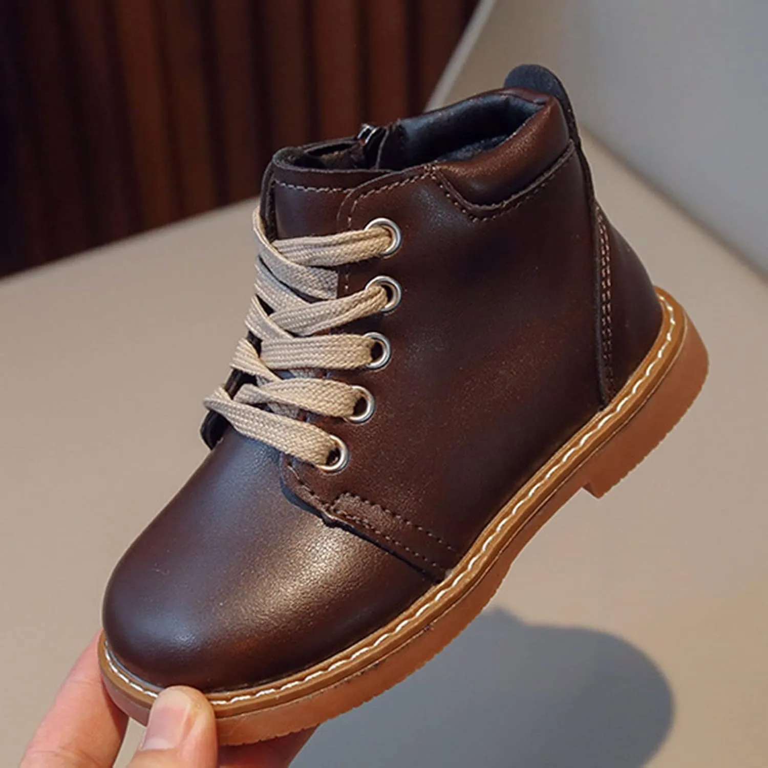 Autumn and Winter Children Boots Boys and Girls Ankle Boots Non Slip Side Zipper High Top Umbrella for Girls Boot Set