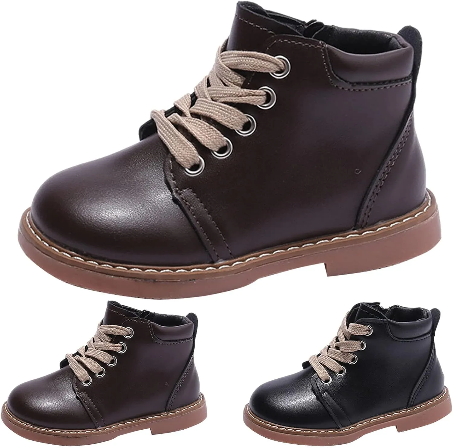 Autumn and Winter Children Boots Boys and Girls Ankle Boots Non Slip Side Zipper High Top Umbrella for Girls Boot Set