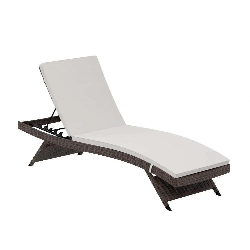 Bahama Brown Rattan Wicker Outdoor Chaise Lounges with Cushion Included (Set of 2)