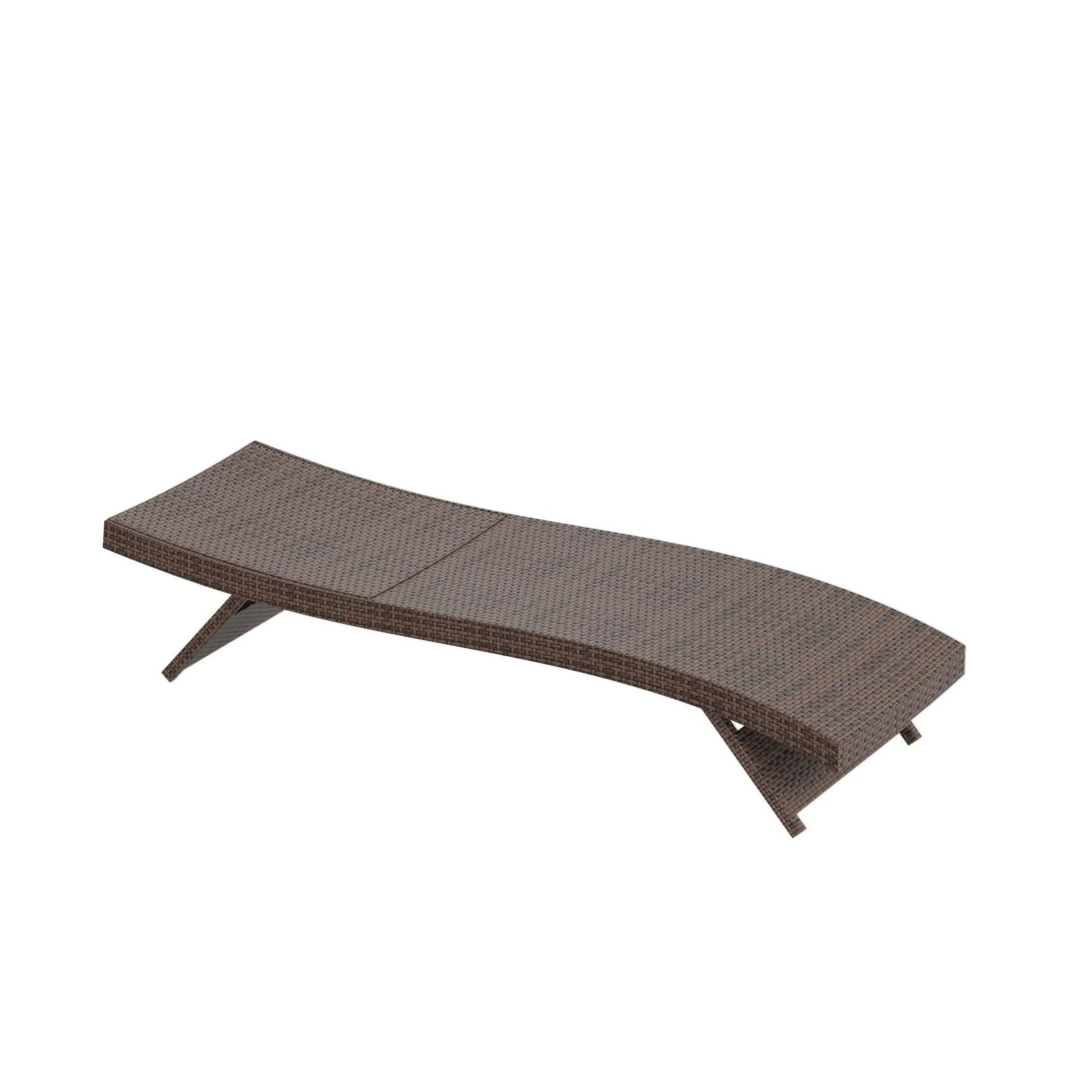 Bahama Brown Wicker Rattan Outdoor Chaise Lounge Chairs (Set of 2)