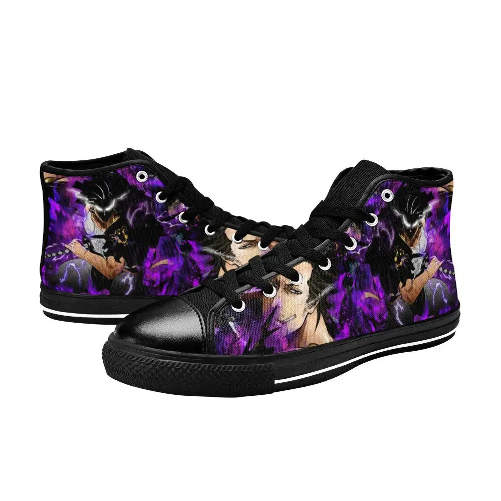 Black Clover Yami Sukehiro Shoes High Tops Sneakers for Kids and Adults