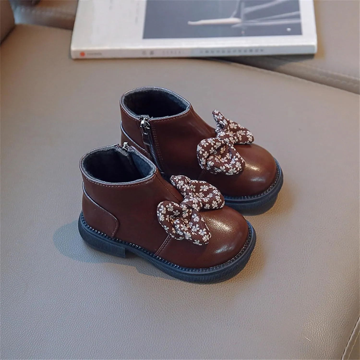Bowknot Ankle Boots for Toddler Girls Fashion Thick Bottom Birthday Sweet Dress Shoes Boots 11 Toddler Girl