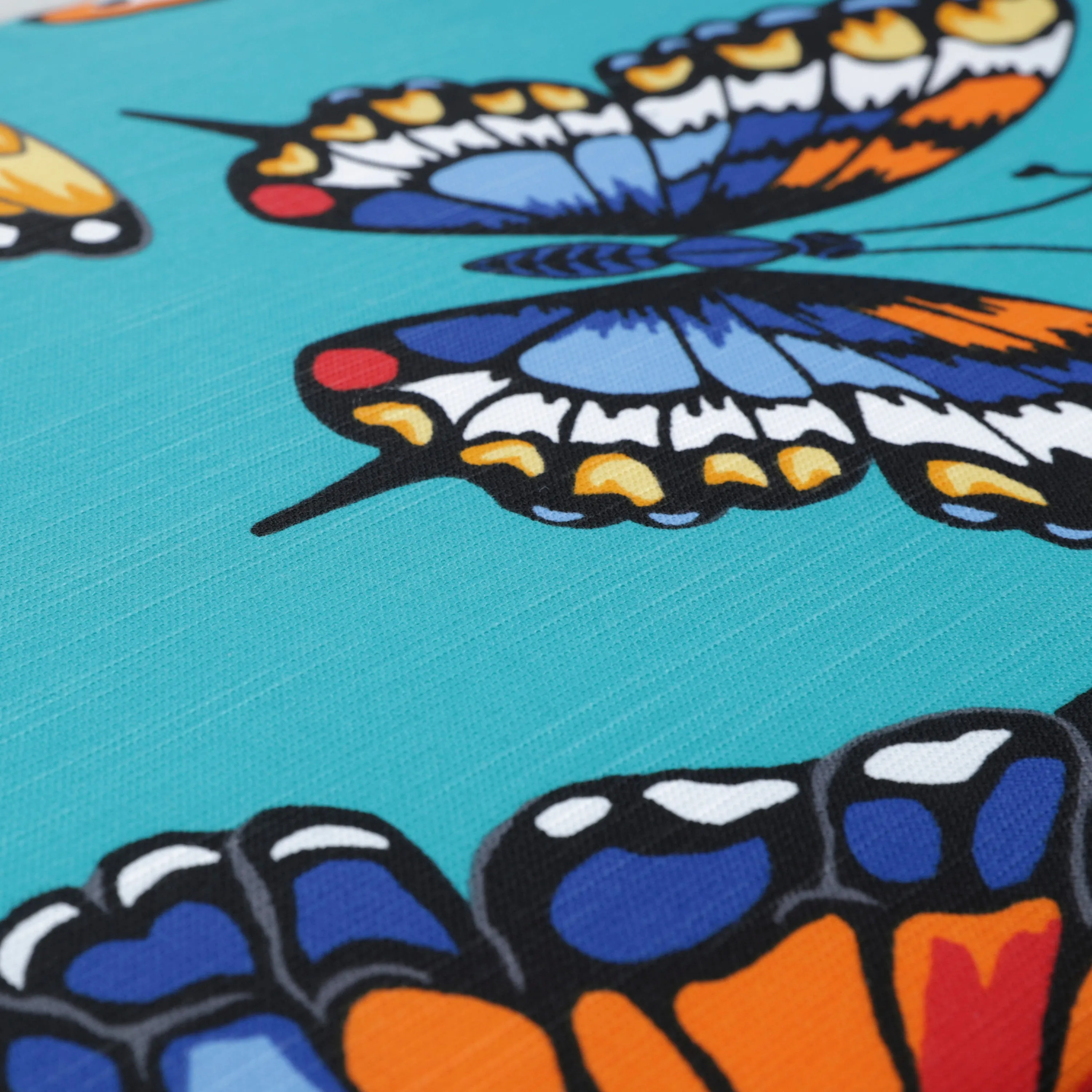 Butterfly Garden Turquoise Chaise Lounge Cushion