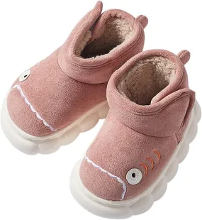 Children Snow Boots for Boys and Girls Cute Plush Girls Boots Wide Width Girls Flat Ankle Boots
