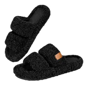 Classic Fuzzy Open Slippers – Cozy Comfort for Everyday Wear