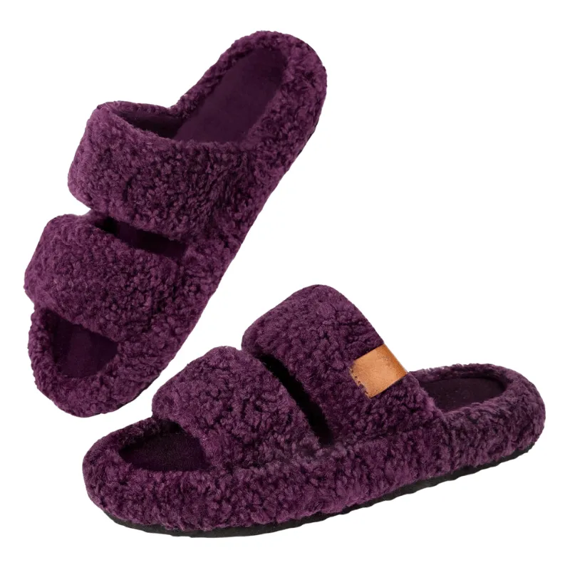 Classic Fuzzy Open Slippers – Cozy Comfort for Everyday Wear