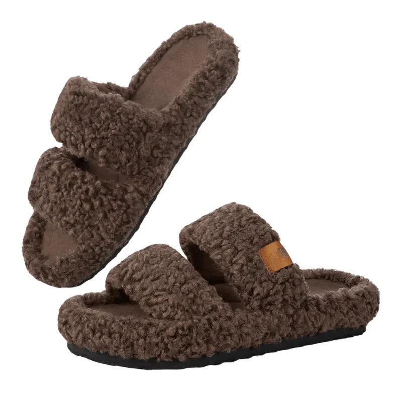 Classic Fuzzy Open Slippers – Cozy Comfort for Everyday Wear