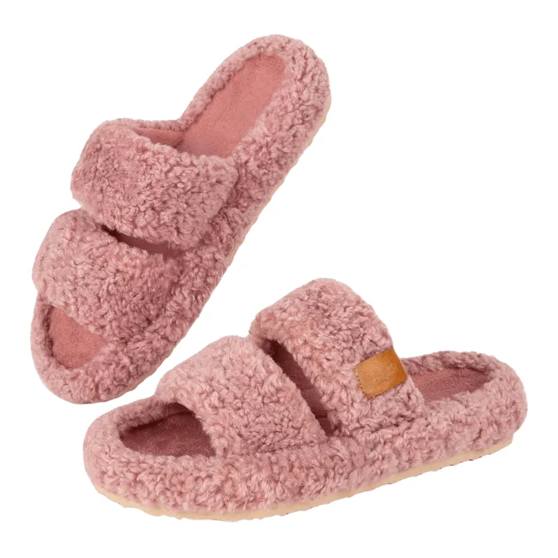 Classic Fuzzy Open Slippers – Cozy Comfort for Everyday Wear