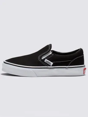 Classic Slip-On Black/True White Shoes (Kids)
