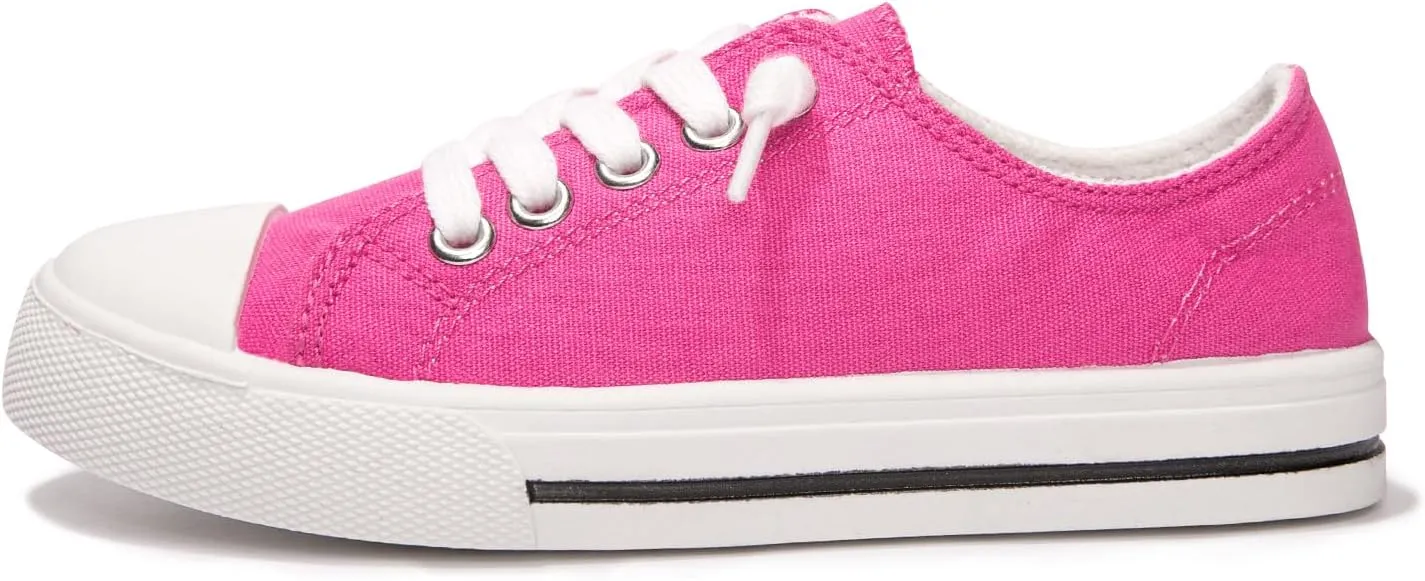 Colgo Boys Girls Sneakers Canvas Lace up Walking Shoes for Little Big Kids Size 11-6