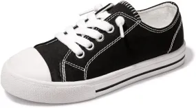 Colgo Boys Girls Sneakers Canvas Lace up Walking Shoes for Little Big Kids Size 11-6