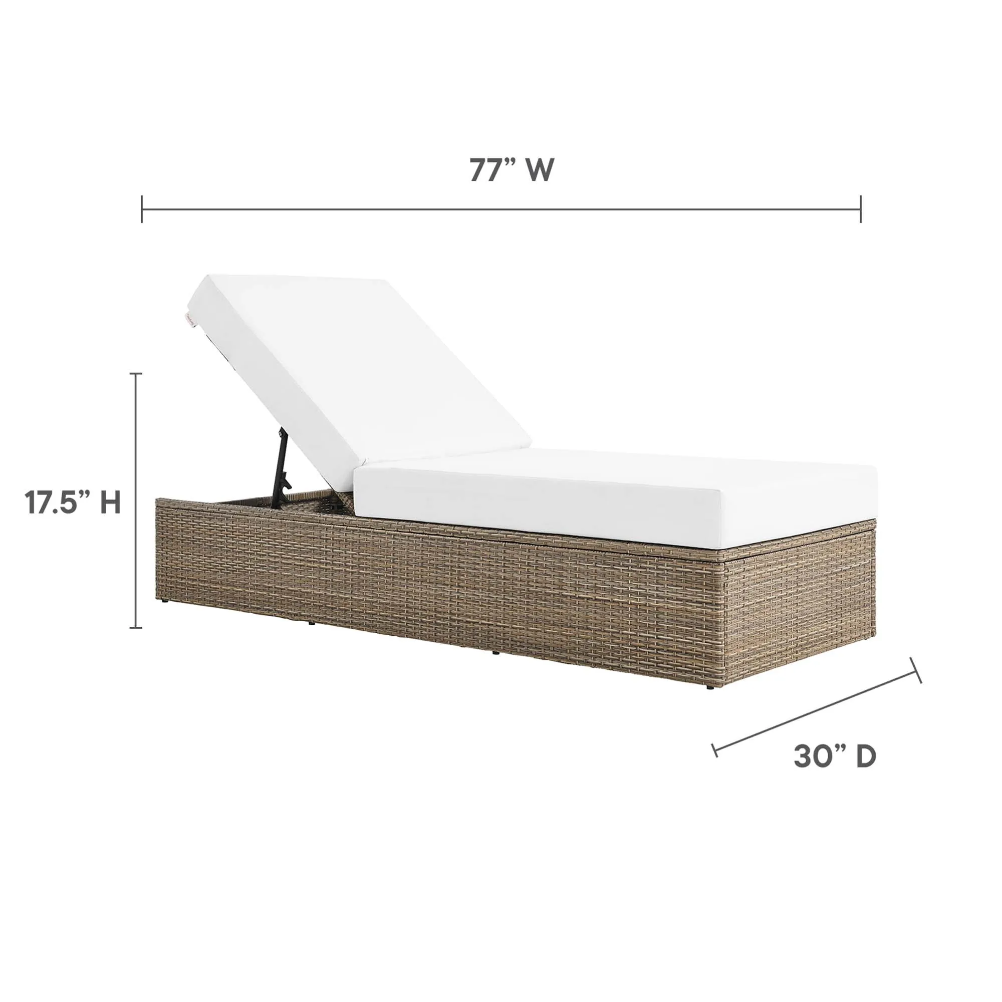 Convene Outdoor Patio Outdoor Patio Chaise Lounge Chair by Modway
