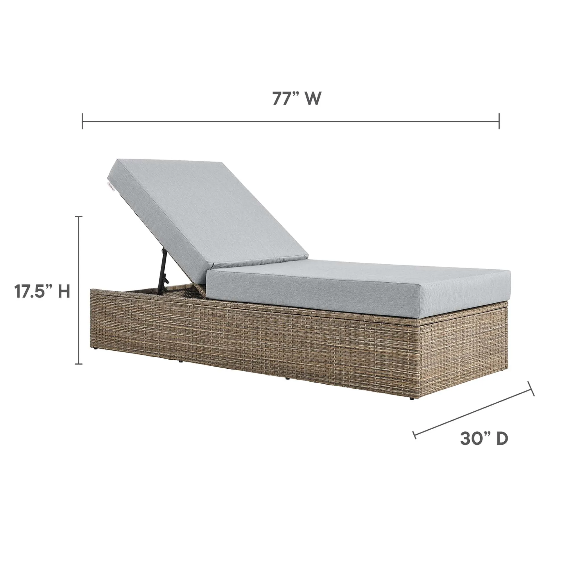 Convene Outdoor Patio Outdoor Patio Chaise Lounge Chair by Modway
