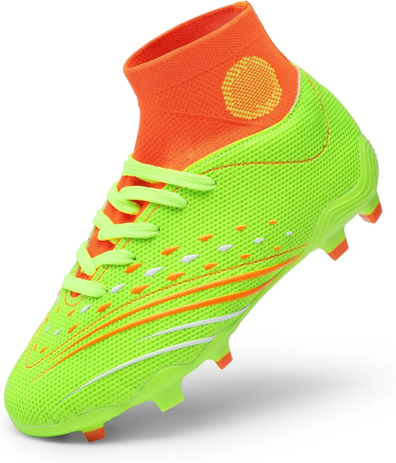 DREAM PAIRS Boys Girls Football Cleats Youth Firm Groud Outdoor Trainning Athletic Sport High Top Soccer Shoes for Little/Big Kid