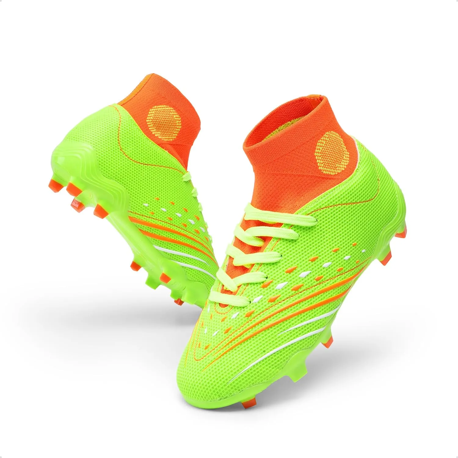 DREAM PAIRS Boys Girls Football Cleats Youth Firm Groud Outdoor Trainning Athletic Sport High Top Soccer Shoes for Little/Big Kid