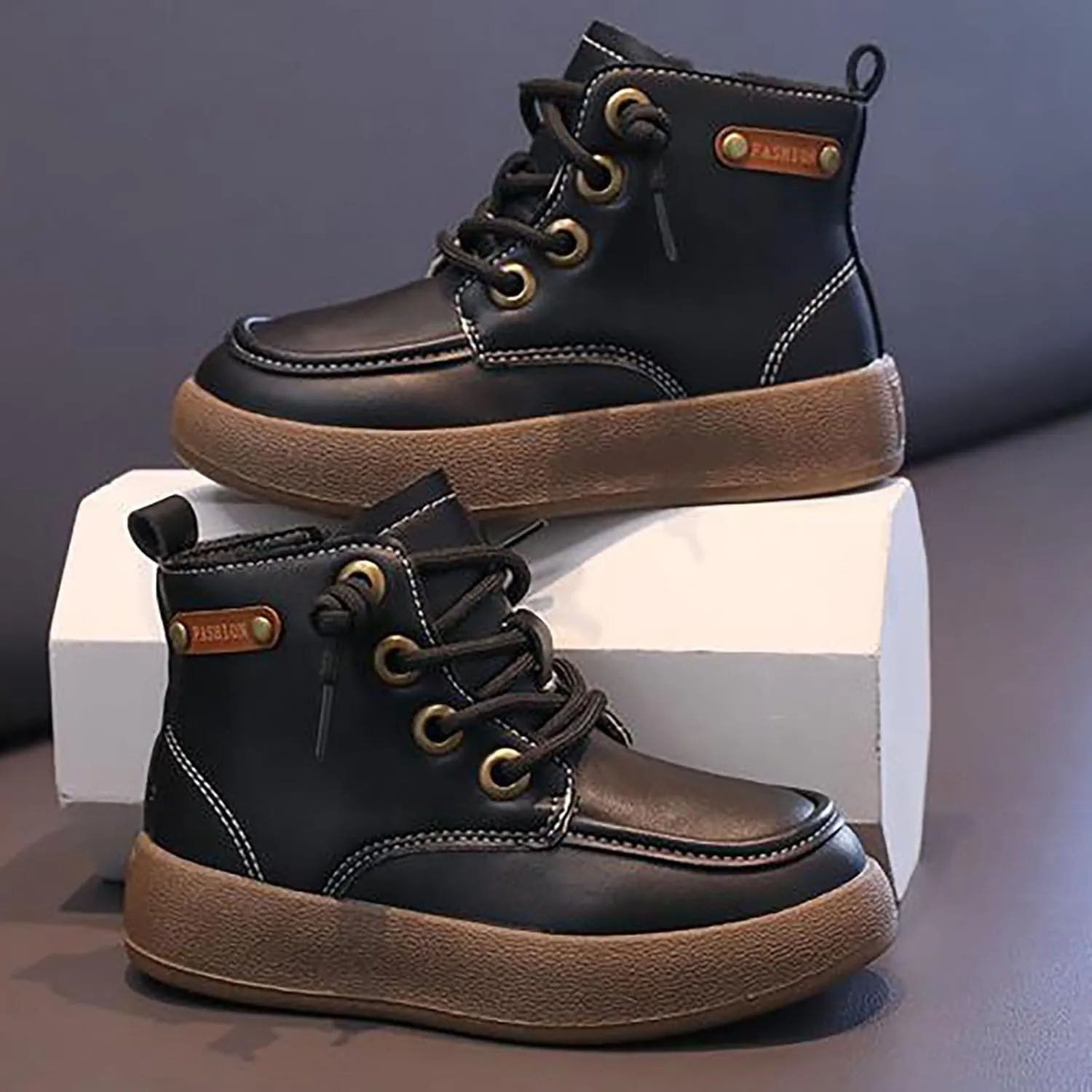 Fashion Fall and Winter Children's Flat Non Slip Boots Side Zipper Comfortable Boots Winter for Kids