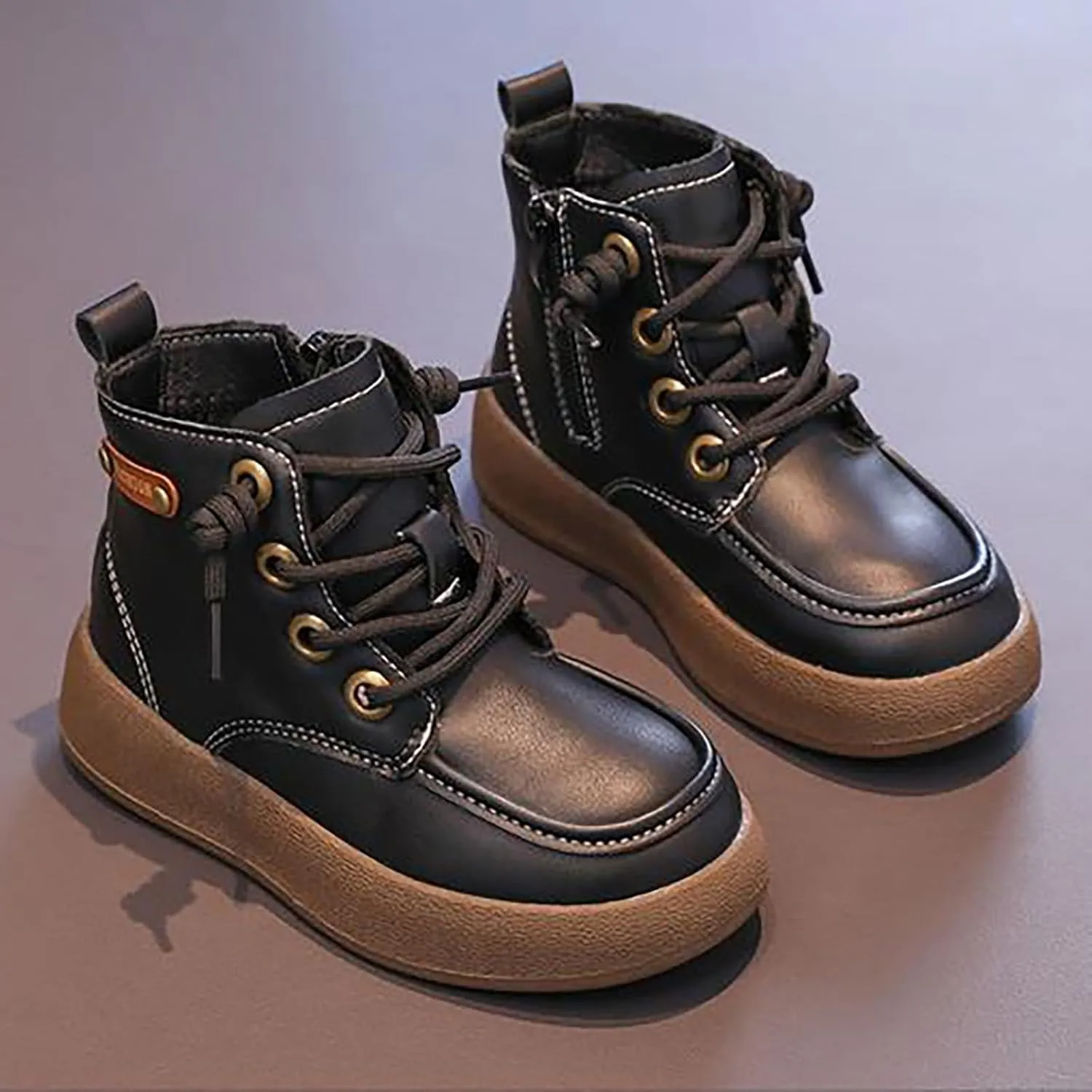 Fashion Fall and Winter Children's Flat Non Slip Boots Side Zipper Comfortable Boots Winter for Kids