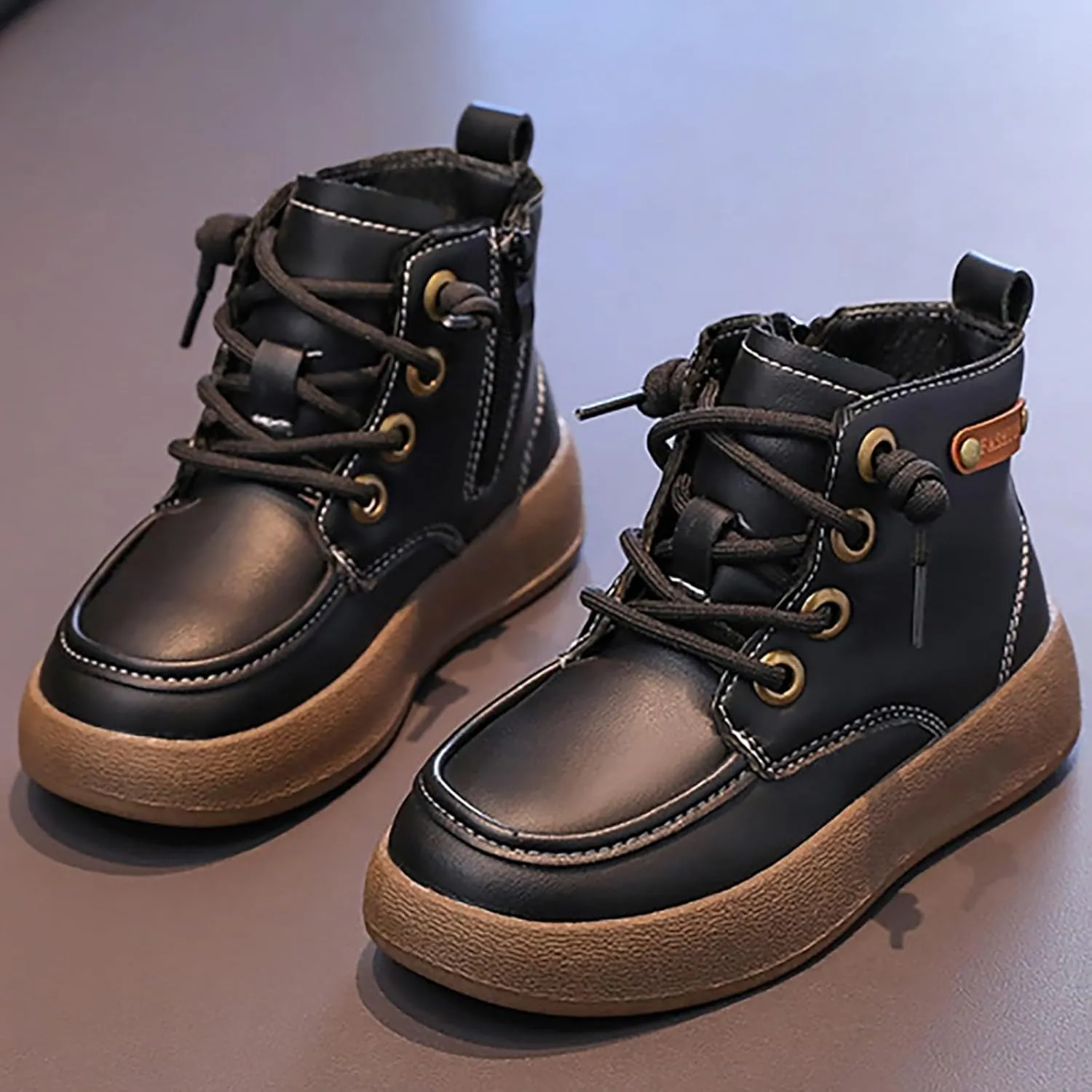Fashion Fall and Winter Children's Flat Non Slip Boots Side Zipper Comfortable Boots Winter for Kids