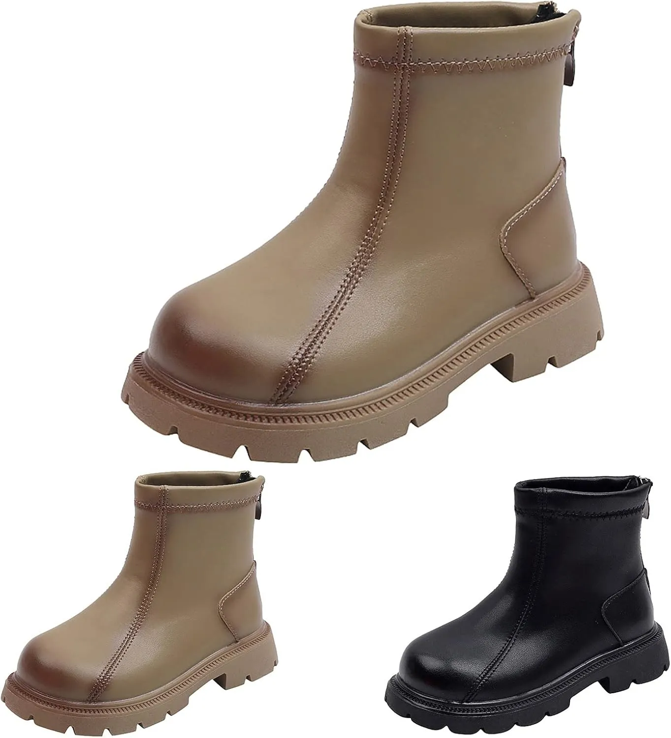 Fashion Spring and Autumn Children's Boots Boys' and Girls' Ankle Boots Thick Soles Non Slip Toddler Girl Western Boots