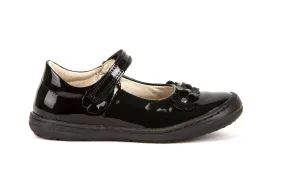 Froddo Mia Black Patent leather Mary Jane school shoe with Flowers