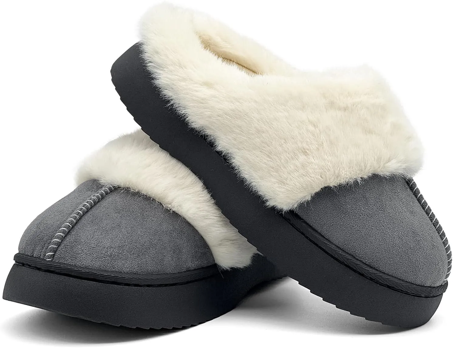 Fuzzy House Slippers for Kids Girls boys Soft Plush Platform House Shoes Memory Foam Warmth Slip-on Slippers Indoor Outdoor Big Kid