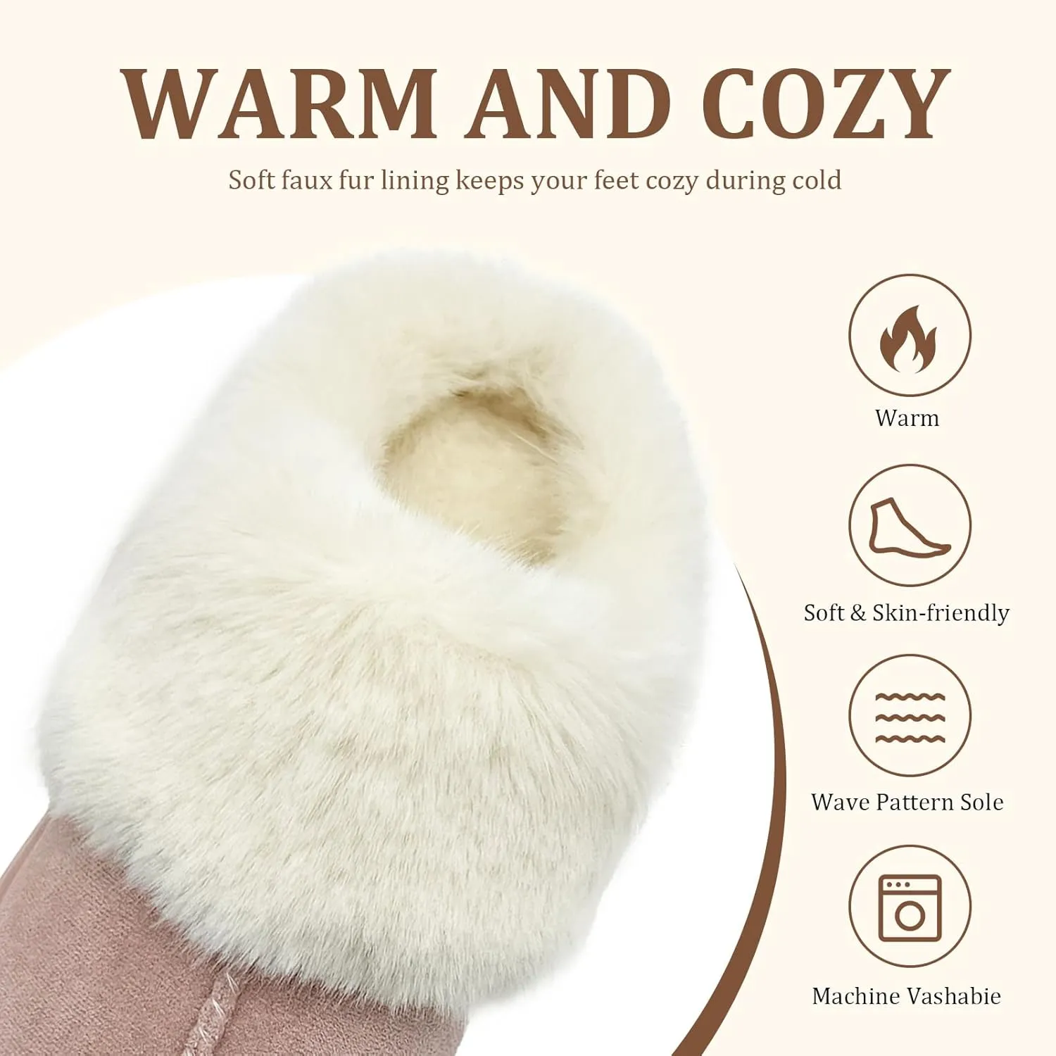 Fuzzy House Slippers for Kids Girls boys Soft Plush Platform House Shoes Memory Foam Warmth Slip-on Slippers Indoor Outdoor Big Kid