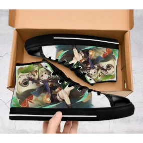 Genshin Impact Sayu Shoes High Top Sneakers for Kids and Adults