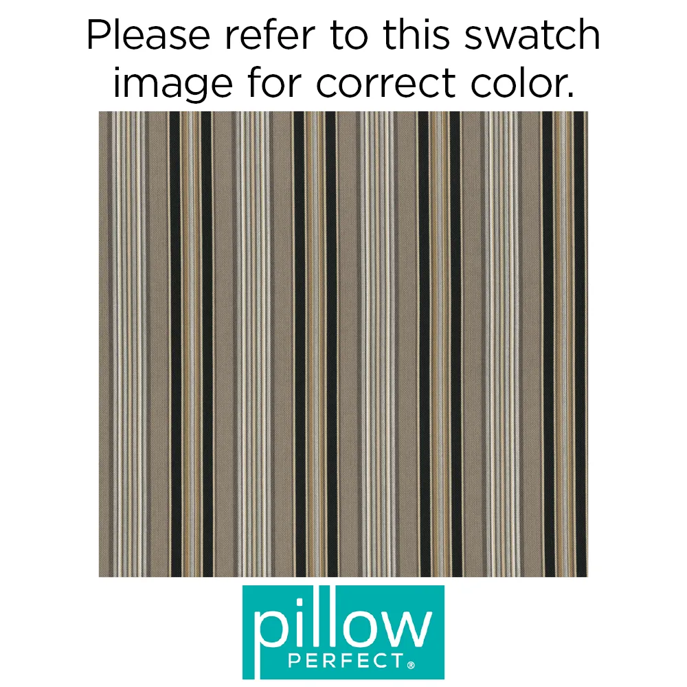 Getaway Stripe Black Rectangle Throw Pillow (Set Of 2)