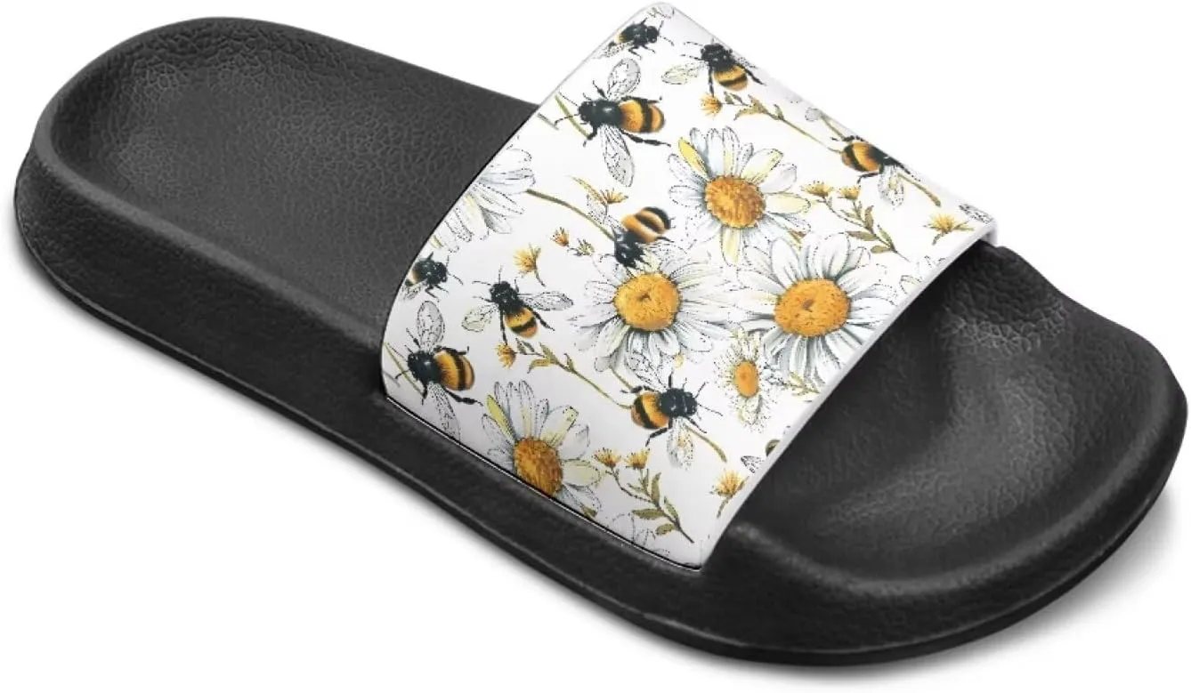 Girls Slide Sandals Breathable Summer Shoes for Kids with Non-Slip Sole Slides for Beach & Pool