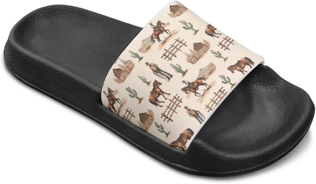 Girls Slide Sandals Breathable Summer Shoes for Kids with Non-Slip Sole Slides for Beach & Pool