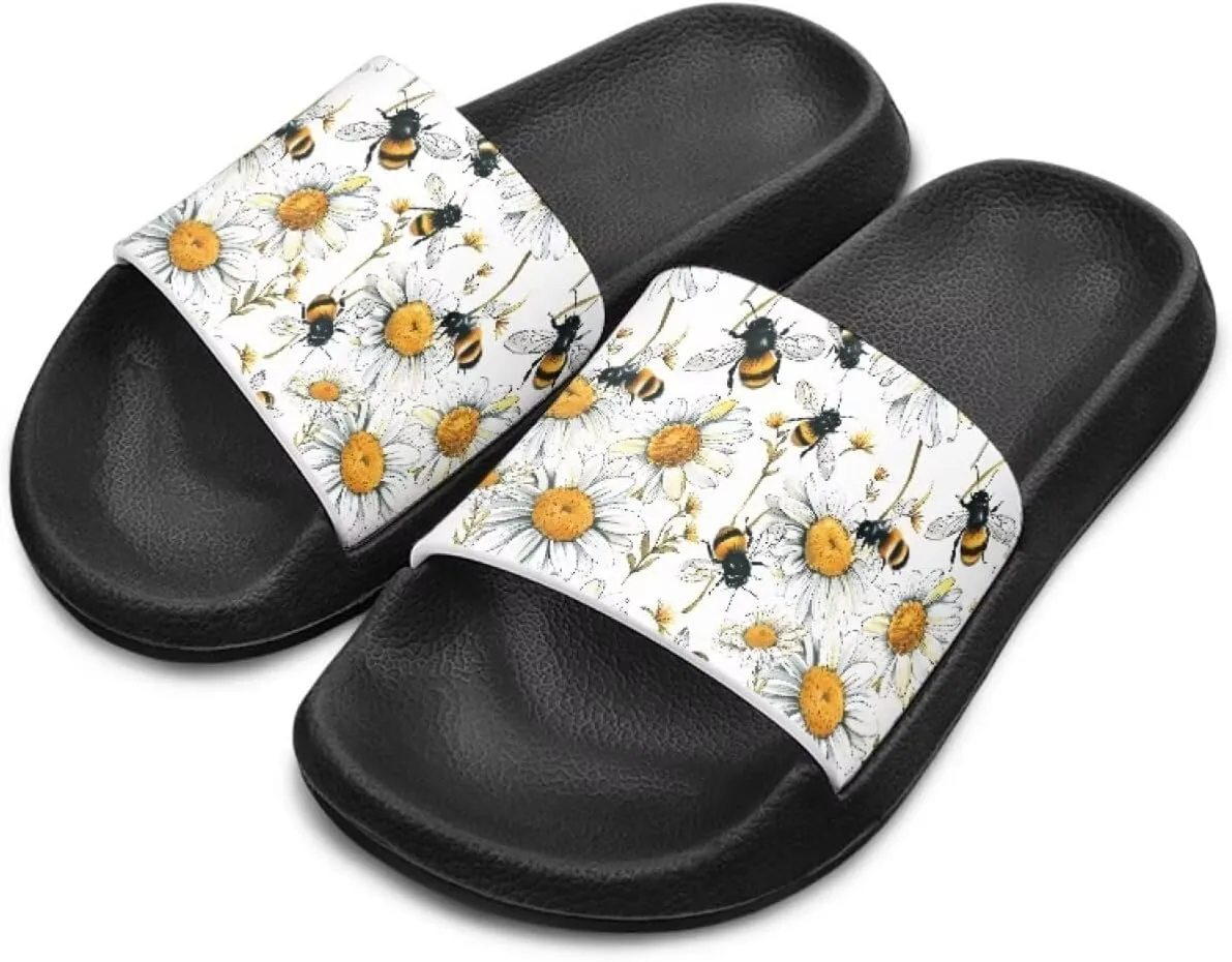 Girls Slide Sandals Breathable Summer Shoes for Kids with Non-Slip Sole Slides for Beach & Pool