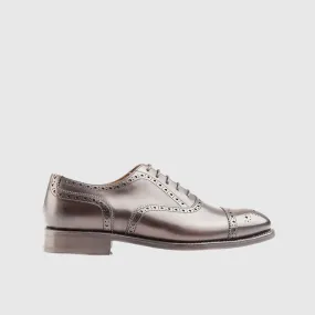 Goodyear Welt Oxford Strait Toe Cap With Punch 6870 Brown