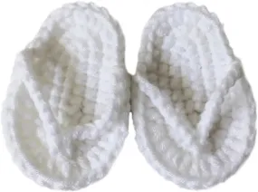 Handmade Crochet Baby Girl Sandals Flip Flops Booties Shoes Cute Knitted Slippers Photo Slides for Newborn Infant