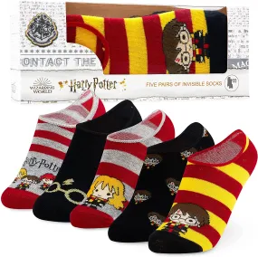 Harry Potter 5 Pairs Invisible Socks, No Show Socks Harry Potter Gifts