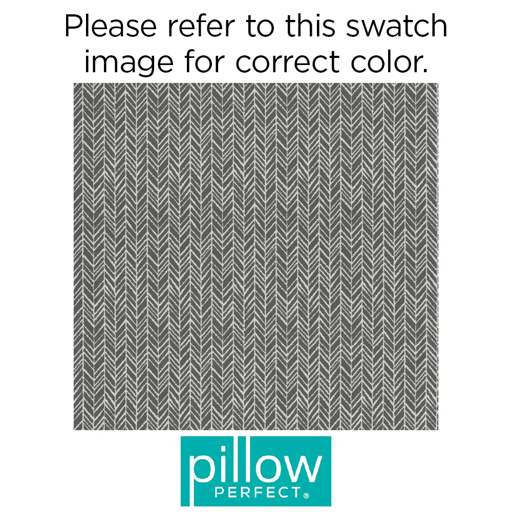 Herringbone Slate Rounded Corners Seat Cushion (Set Of 2)
