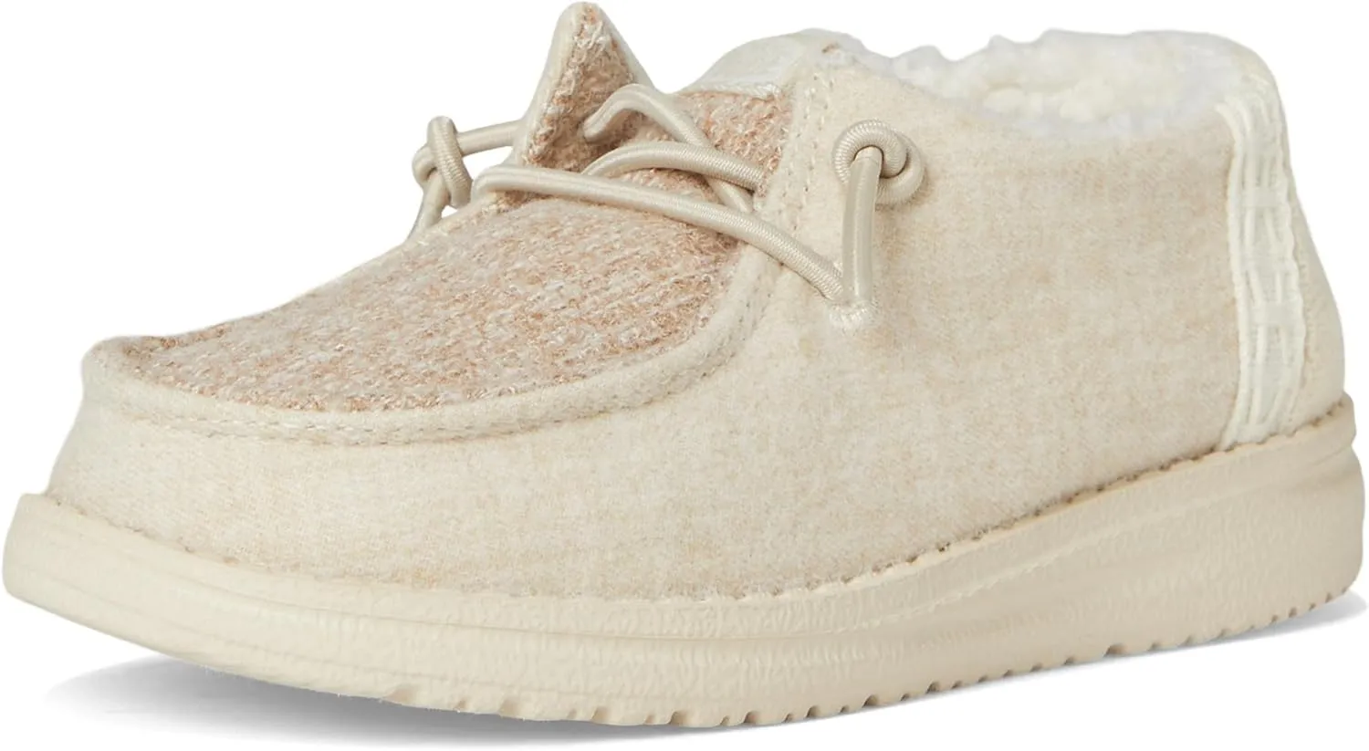 Hey Dude Kids Wendy Brushed Cozy (Toddler) - Loafers for Kids - Canvas Upper - Cotton Lining - Elastic Laces