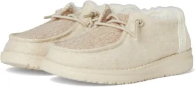 Hey Dude Kids Wendy Brushed Cozy (Toddler) - Loafers for Kids - Canvas Upper - Cotton Lining - Elastic Laces