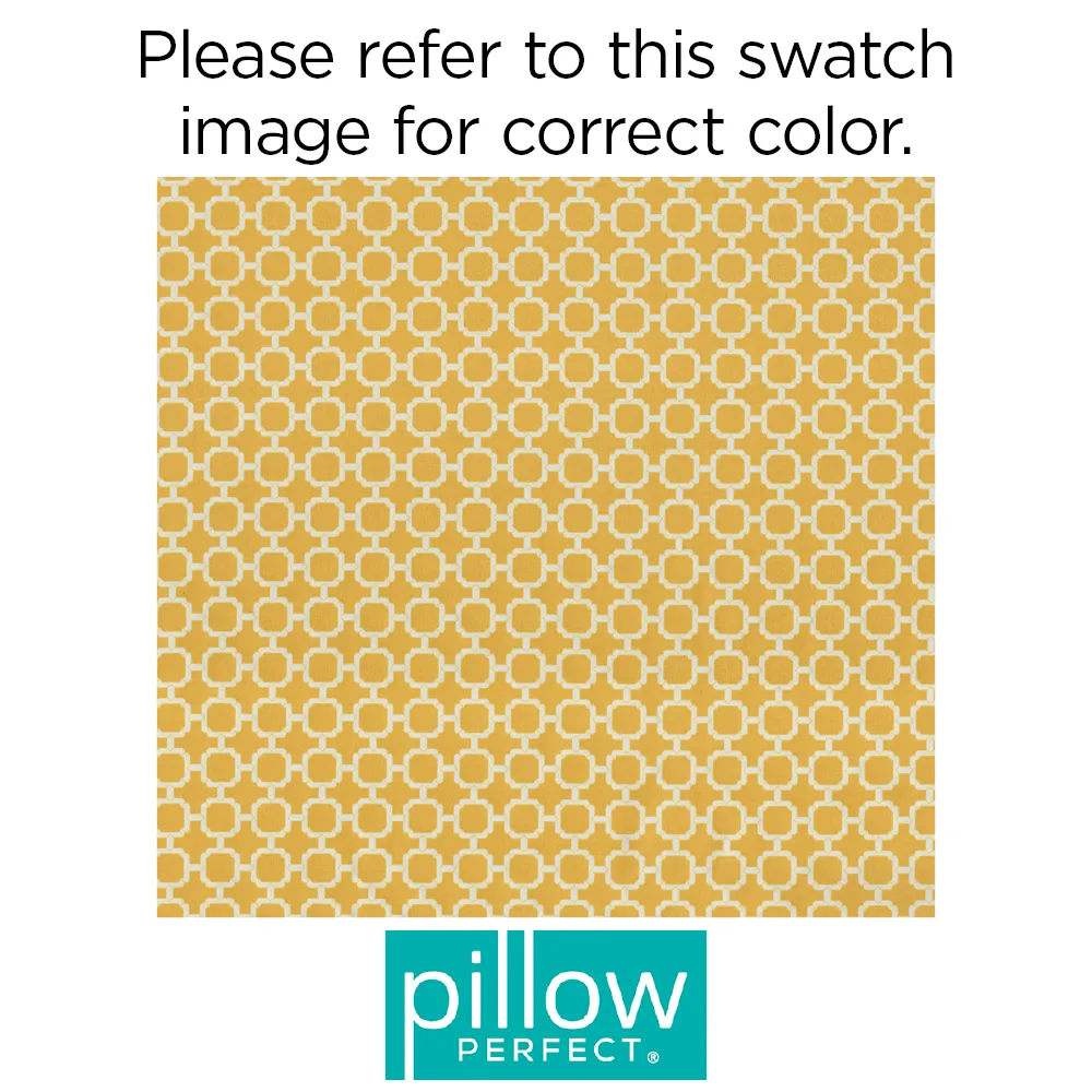 Hockley Yellow Rounded Corners Seat Cushion (Set Of 2)