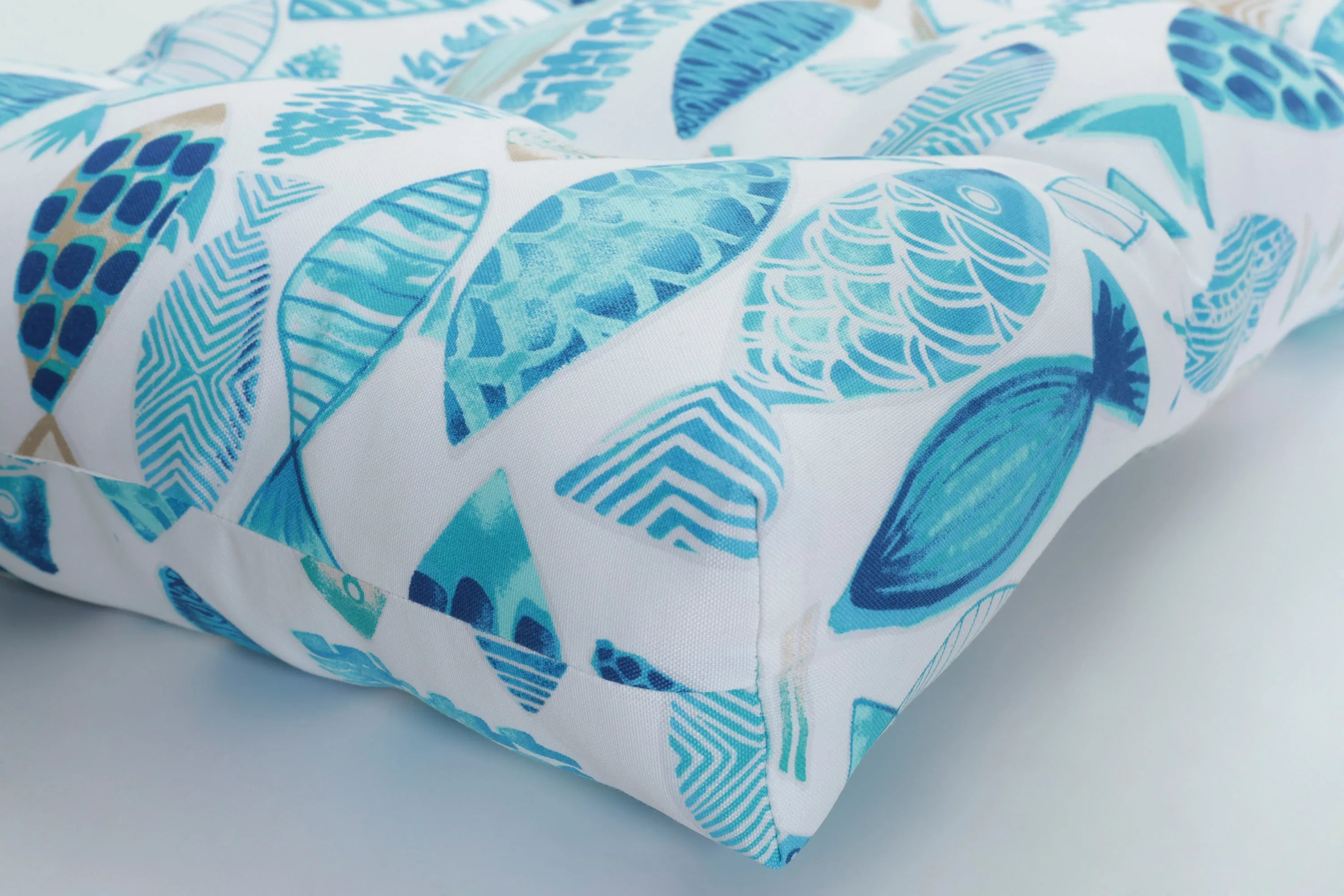 Hooked Seaside Blue 48" Blown Bench