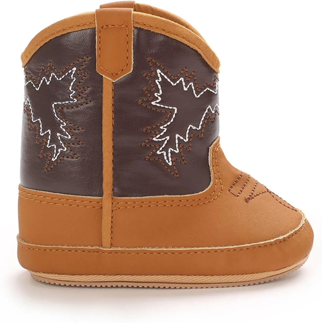 Infant Baby Baby Cowgirl Boots Western Newborn Walking Shoes Girls Soft PU Non Slip Boots Low Heel Ankle Booties