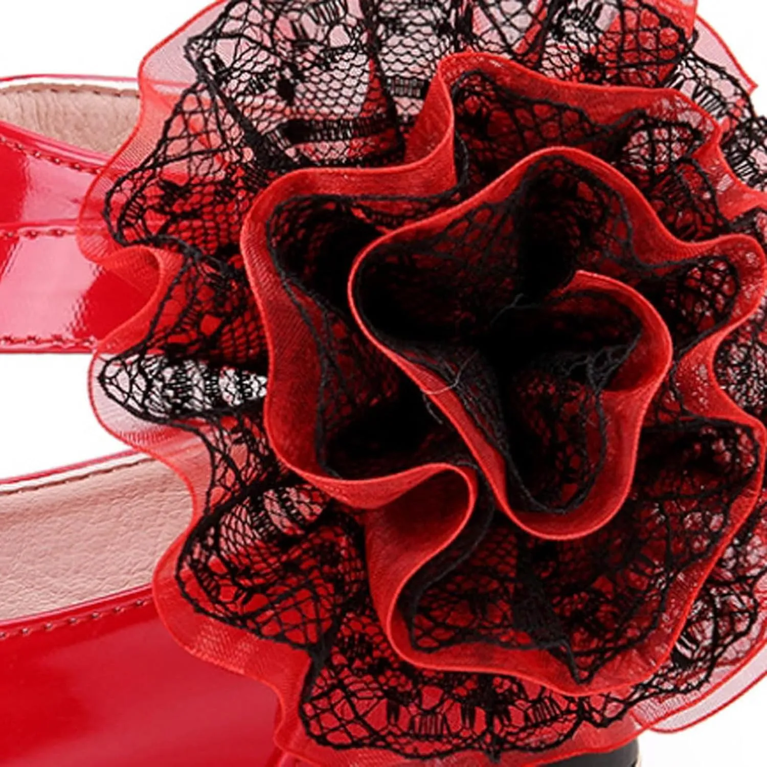 IWIHMIV Little Girl Shoes Princess Shoes Dress Shoes for Girls Girls Dress Shoes Flower Girl Shoe Mary Jane Low Heels for Wedding