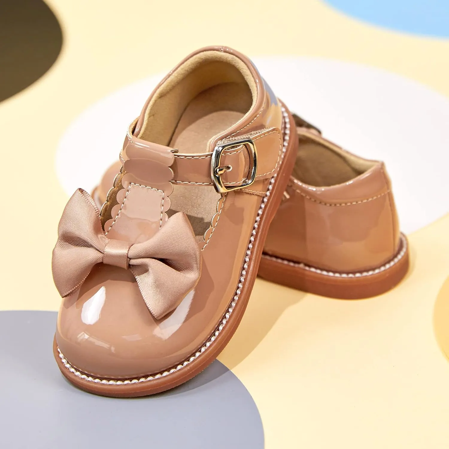 Kiderence Toddler Little Girl Mary Jane Dress Shoes School Oxford for Girls Flats