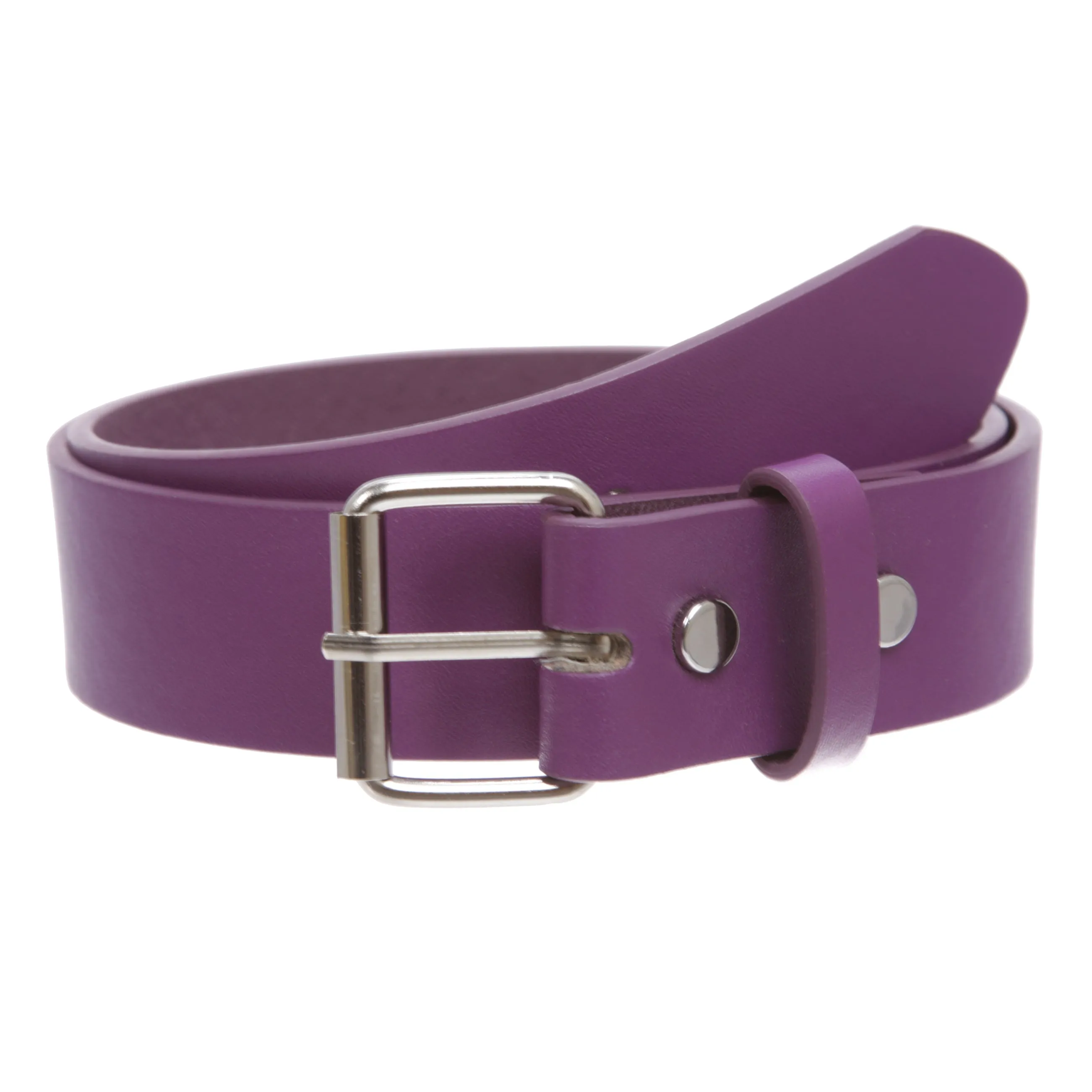 Kids or Extra Small Size Snap On Plain Leather Belt