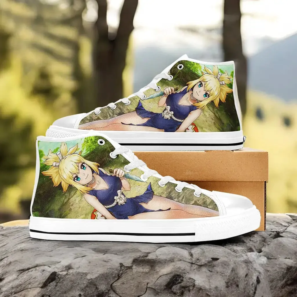 Kohaku Dr Stone Kingdom of Science Shoes High Tops Sneakers for Kids and Adults