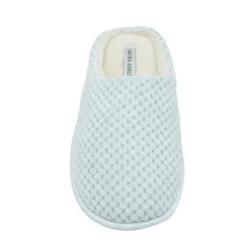 Laura Ashley Ladies Clog Style Spa Slippers with Memory Foam Insole in Sour Apple Green, Size M